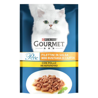 Gourmet Perle Cat Adult Filettini in Salsa con Pollo 85 gr