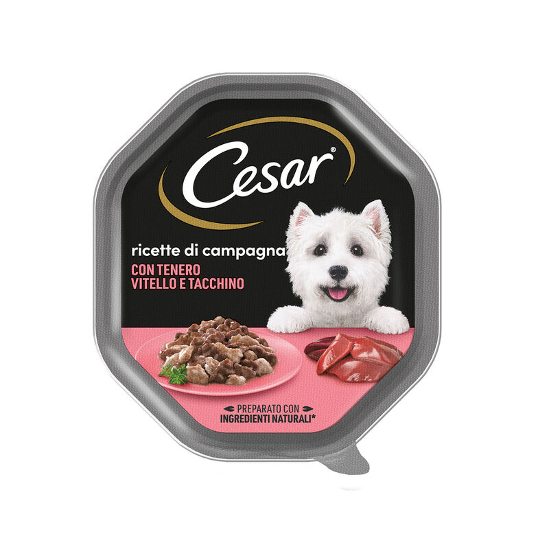 Cesar Dog Ricette di Campagna con Vitello e Tacchino 150 gr