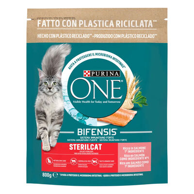 Purina One Bifensis Cat Sterilised Salmone e Frumento 800 gr