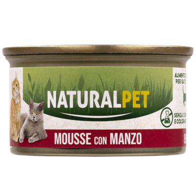 Naturalpet Cat Adult Mousse con Manzo 85 gr