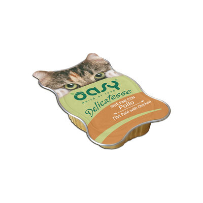 Oasy Cat Adult Delicatesse Paté con Pollo Vaschetta 85 gr