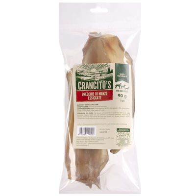 Crancito's Dog Adult Orecchie di manzo essiccate 90gr