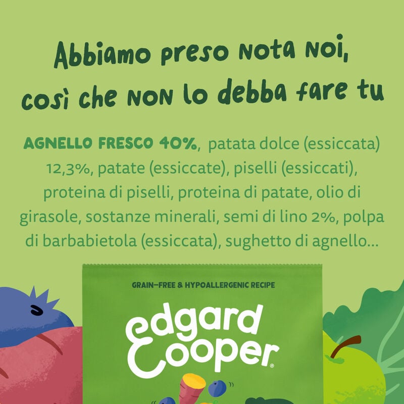 Edgard & Cooper Dog Adult Small all'Agnello 3kg