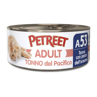 Petreet Cat Tonno del pacifico Tonno con pesce dell'oceano 70 gr