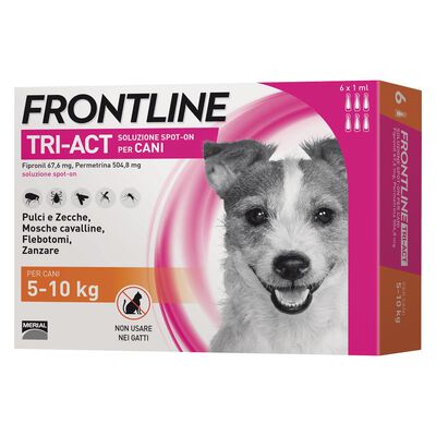 Frontline Tri-act antiparassitario cani 5-10 kg - 6 pipette