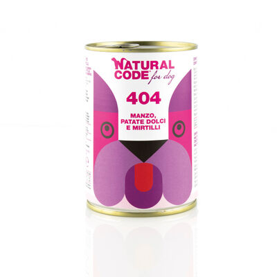 Natural Code Dog Adult Manzo, Patate Dolci e Mirtilli 400 gr