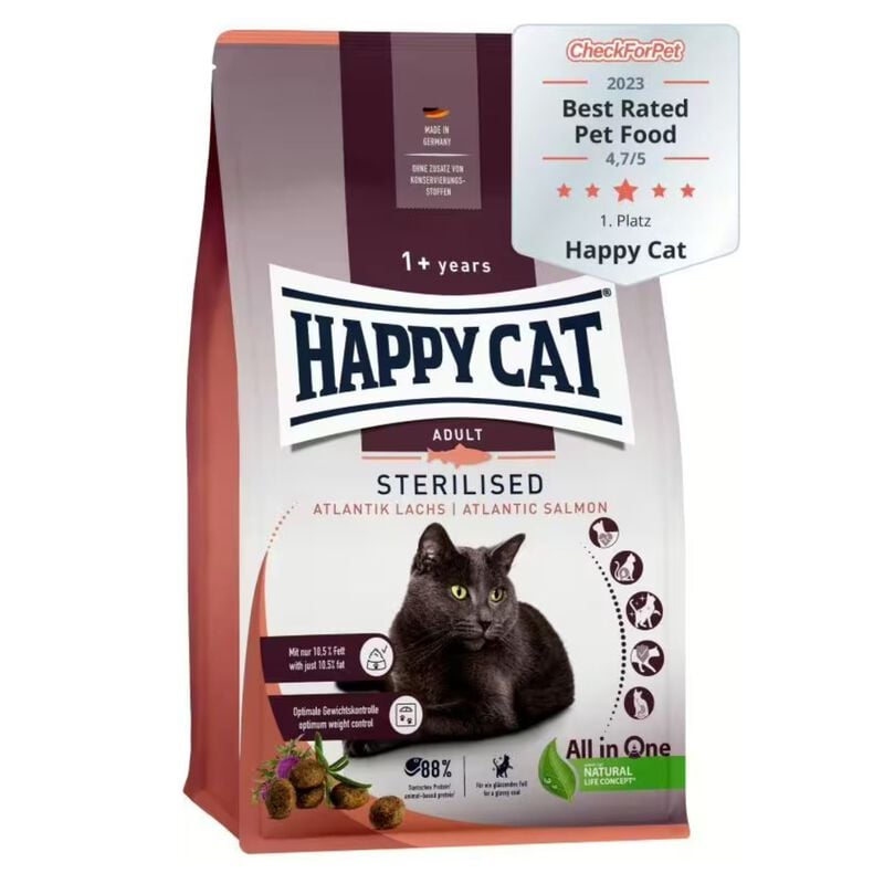 Happy Cat Sterilised Adult Atlantic con Salmone 10 kg