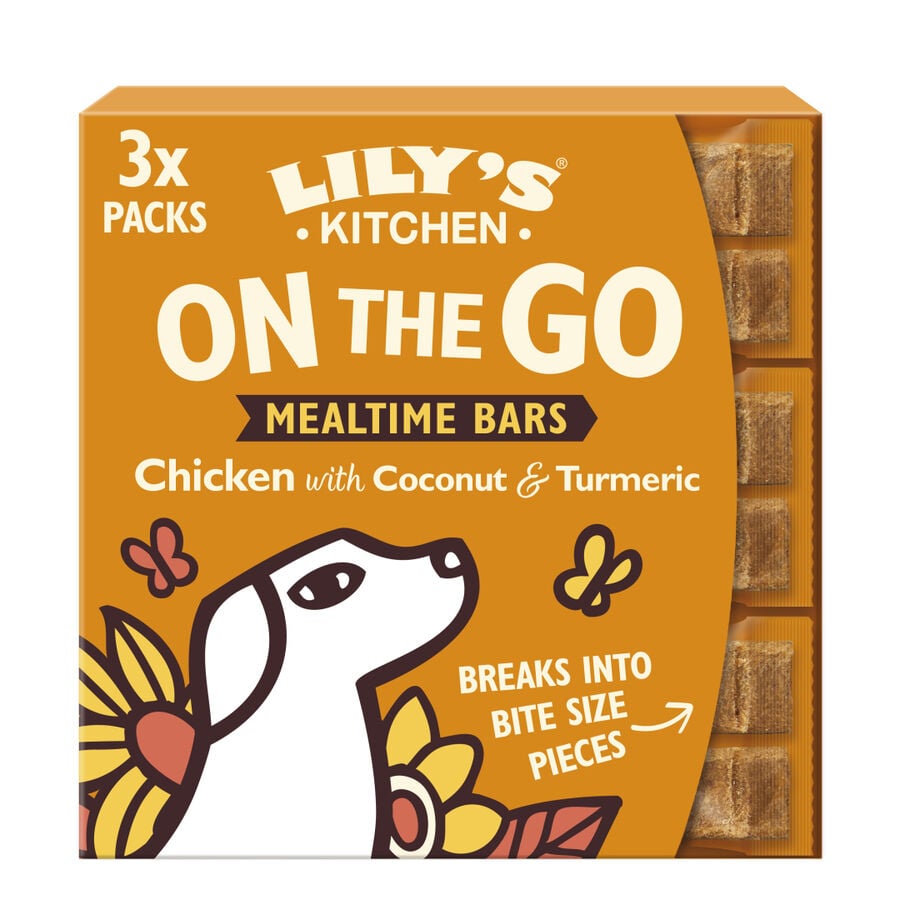 Lily's Kitchen On the Go Snack con Pollo Cocco e Curcuma 3x40gr