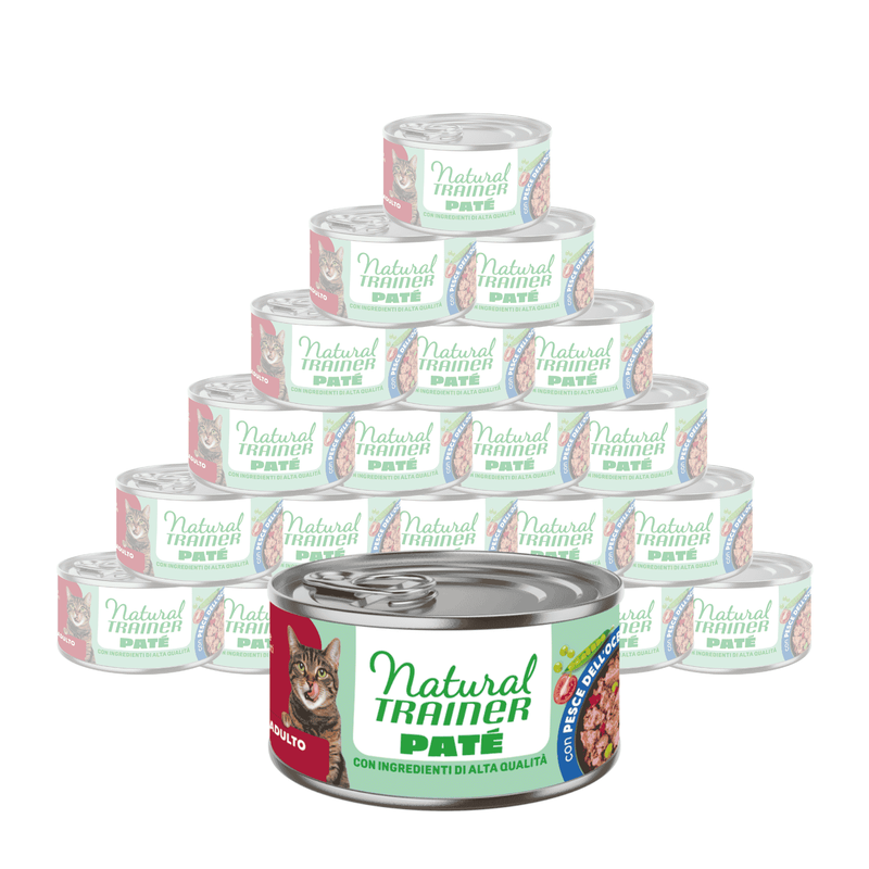 Natural Trainer Pat&eacute; con Pesce dell'Oceano per Gatti Adulti 85gr