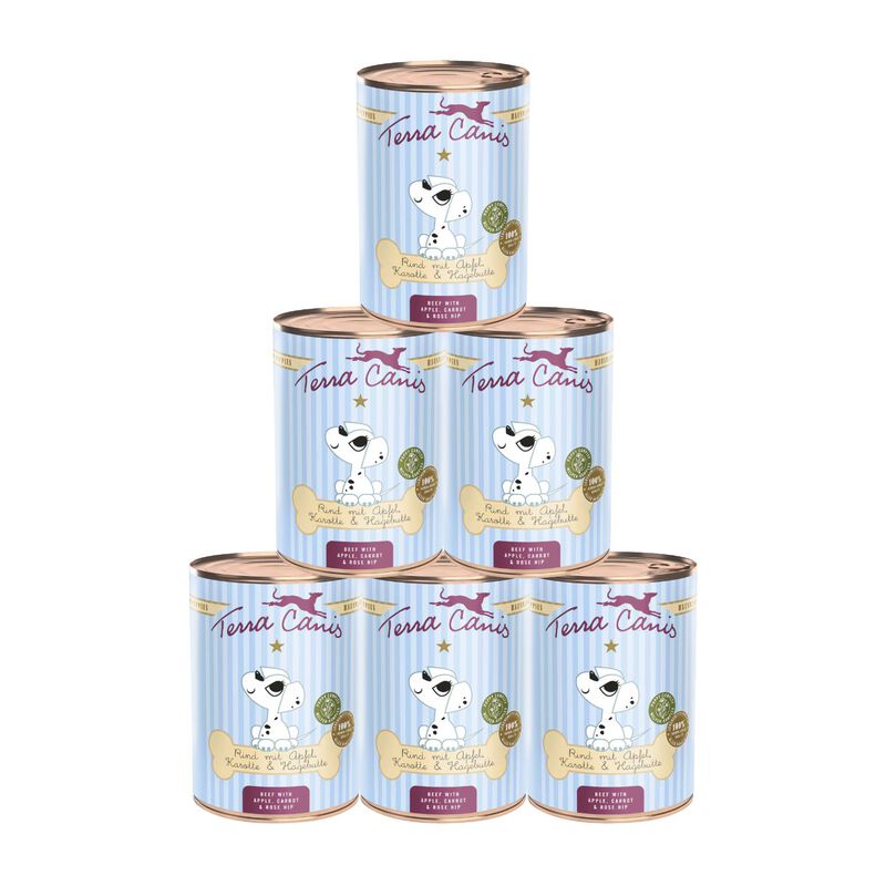Terra Canis Dog Puppy Manzo con mela, carota e rosa canina 400 gr