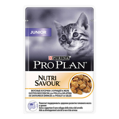 Purina Pro Plan Nutri Savour Cat Junior Bocconcini con Pollo in Gelatina 85 gr
