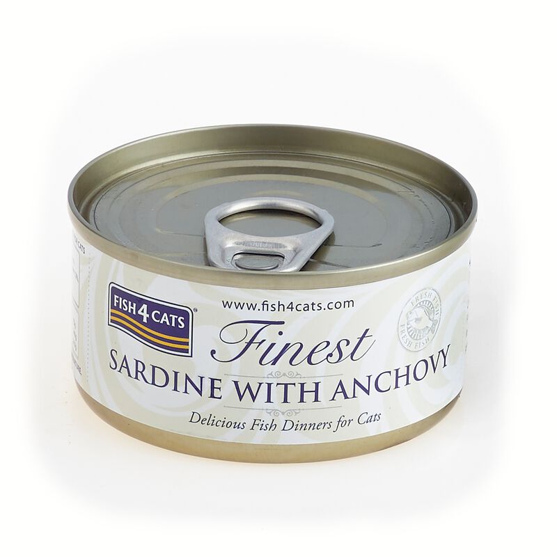 Fish4Cats Finest Cibo Umido per gatti Sardine e acciughe 70 gr