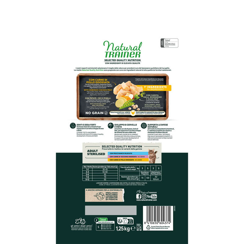 Natural Trainer Selected Quality Nutrition Kitten con Pollo 1,25kg