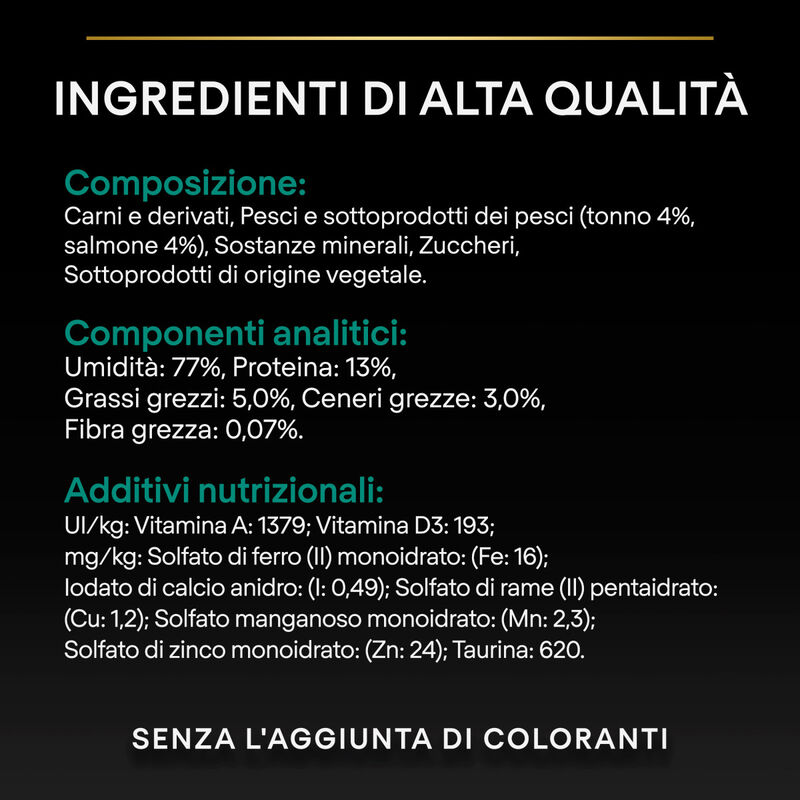Purina Pro Plan Cat Sterilised Adult Maintenance terrine con Tonno e Salmone 85grx12 pz
