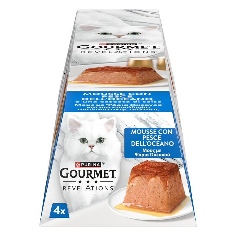 Gourmet Revelation Cat Mousse Pesce dell'oceano 4pz x 57gr