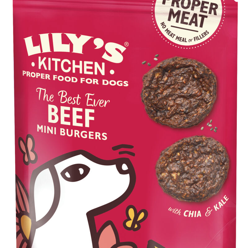 Lily's Kitchen Dog Adult Snack The Best Ever Beef Mini Burgers, Manzo 70 gr