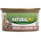 Naturalpet Cat Adult Mousse Tacchino e Pollo 85gr image number 0