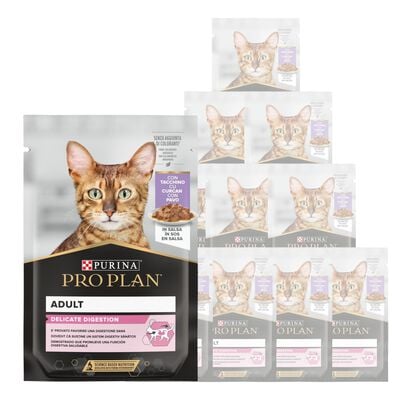 Purina Pro Plan Cat Adult Delicate Digestion con Tacchino in Salsa 85 gr