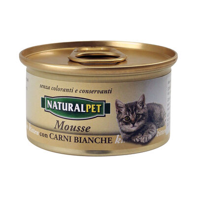 Naturalpet Cat Kitten Mousse con Carni Bianche 85 gr