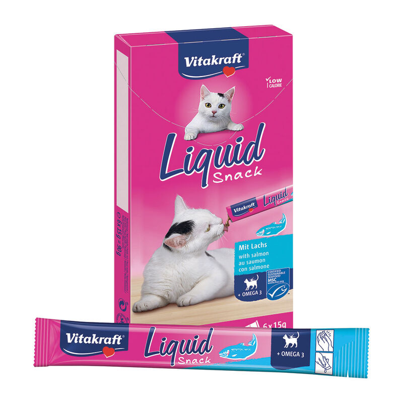 Vitakraft cat liquid snack salmone 6x15 gr