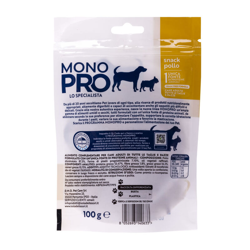 Monopro Dog Adult All Breeds Snack al Pollo 100 gr