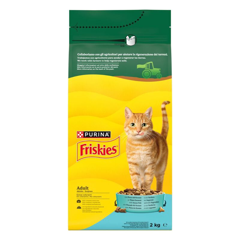 Friskies Cat Adult con Pesce dell'Oceano e verdure 2 kg