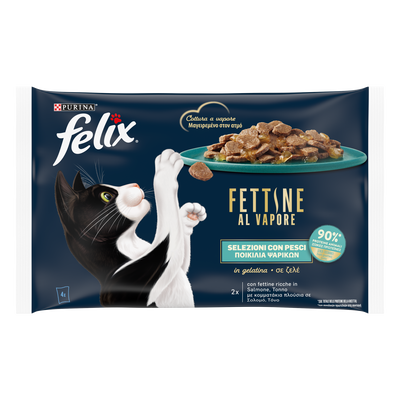 Felix Cat Adult Fettine al vapore Salmone e tonno 80grx4pz