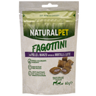Naturalpet Fagottini Snack Dog Adult con pollo e manzo ripieni di mirtilli e latte 90gr image number 0