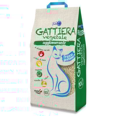 PetUp Gattiera Vegetale Agglomerante 10 lt