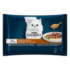 Gourmet Perle Cat Adult Trionfo di Salsa Manzo e Pollo 4 x 85 gr