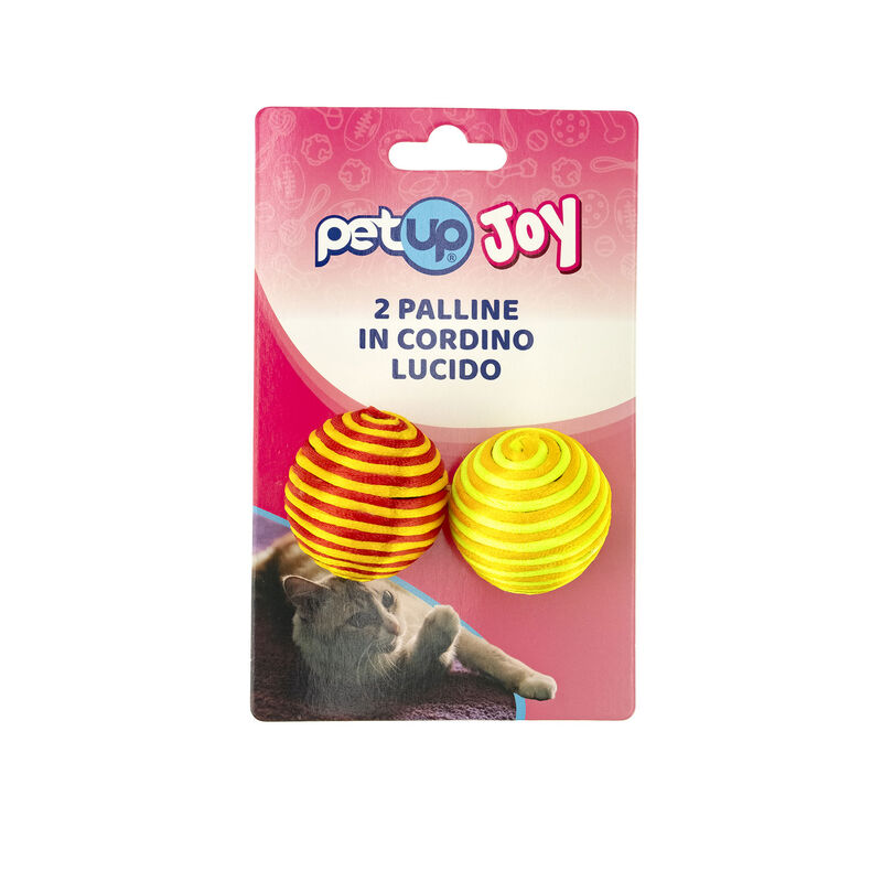 Petup Joy 2 Palline in Cordino Lucido 4 cm