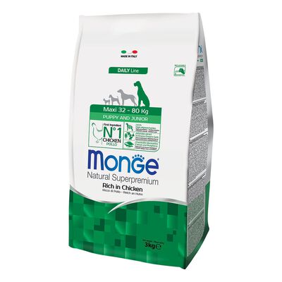 Monge Natural Superpremium Crocchette per cuccioli Maxi Pollo 3 kg
