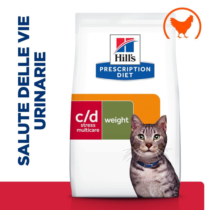 Hill's Prescription Diet Cat c/d Multicare Urinary Stress + Metabolic Obesity con Pollo 1,5 kg