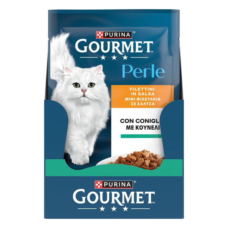 Gourmet Perle Cat Adult Filettini in Salsa con Coniglio 85 gr