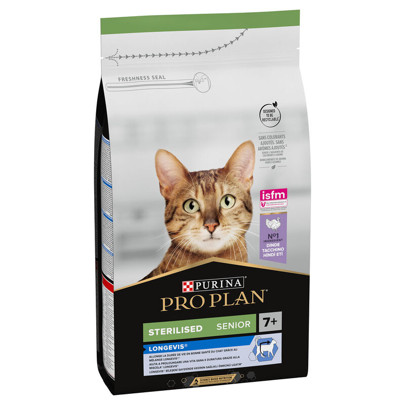 Purina Pro Plan Longevis Cat Senior 7+ Sterilised Tacchino 1,5 kg