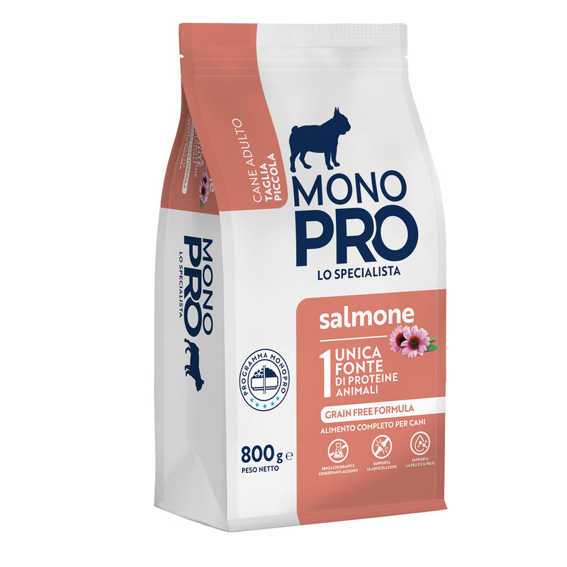 Monopro Dog Adult Mini Grain Free Salmone 800 gr