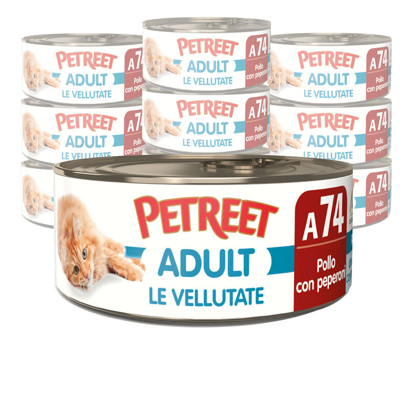 Petreet Cat Vellutate Pollo con peperoni 70 gr A74