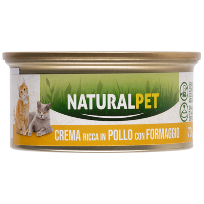 Naturalpet Cat Crema Pollo e Formaggio 70g