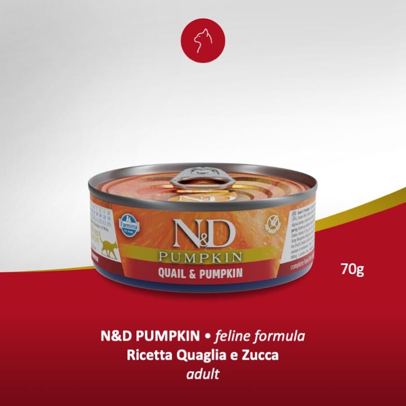 Farmina N&D Pumpkin Cat  Quaglia e Zucca 70 gr