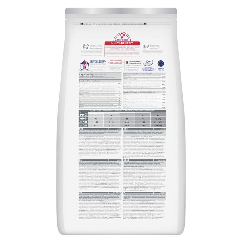 Hill's Science Plan Cat Adult Sterilised al Pollo 300 gr