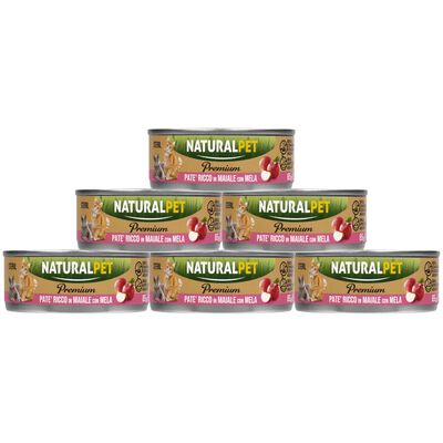 Naturalpet Premium Cat Adult Sterilized Pat&eacute; ricco in Maiale con mela 85gr