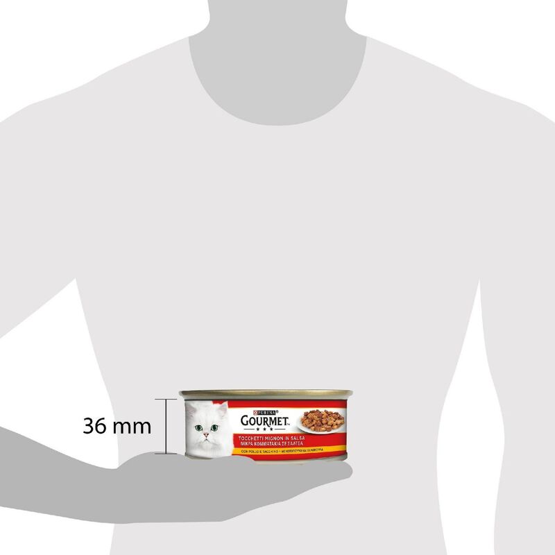 Gourmet Rosso Cat Adult Tocchetti Mignon in Salsa con Pollo e Tacchino 195 gr