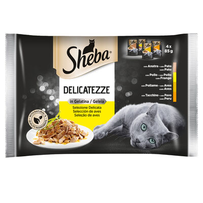 Sheba Cat Delicatezze in Gelatina con Pollo 4 x 85 gr