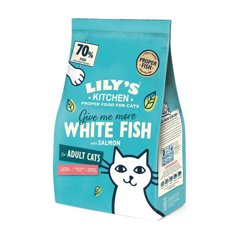 Lily's Kitchen Cat Adult Fisherman's Feast, Pesce Bianco e Salmone 2 kg