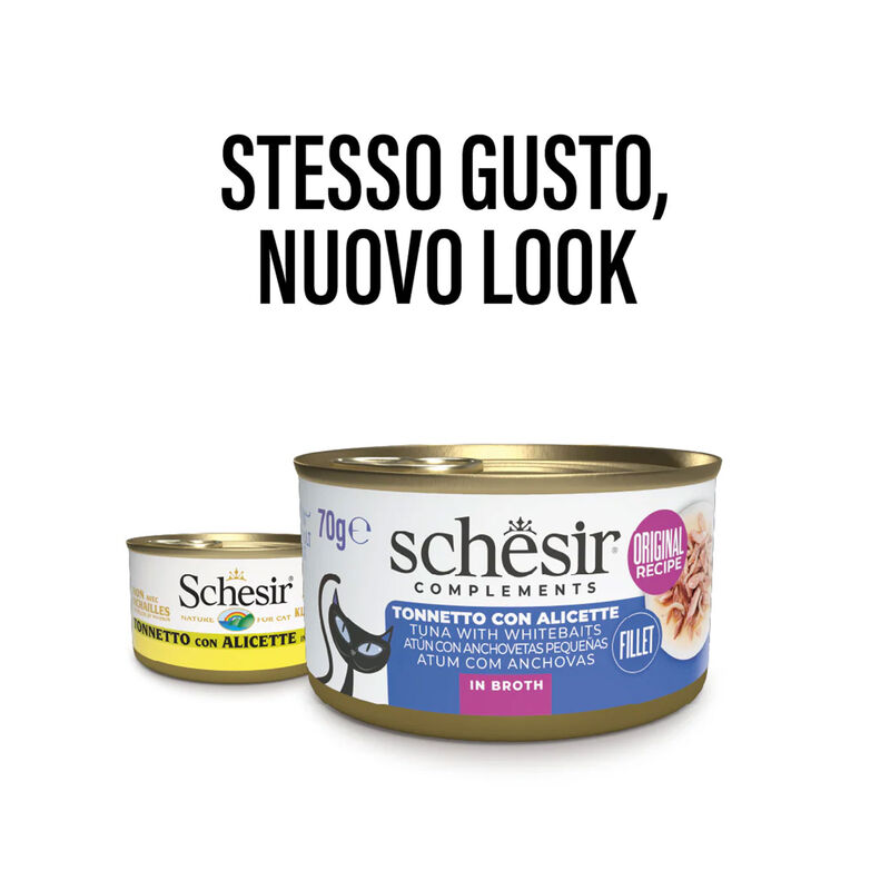 Schesir Cat Tonnetto con Alicette in brodo 70 gr