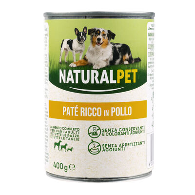 Naturalpet Dog Adult Patè ricco in Pollo 400 gr