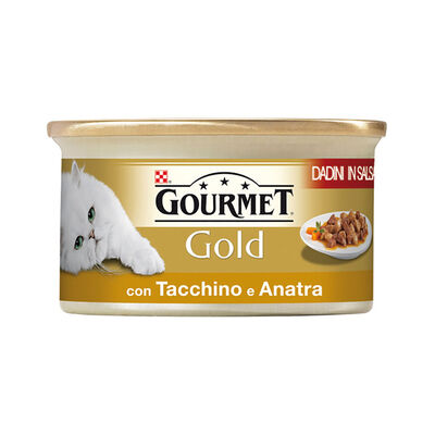Gourmet Gold Cat Adult Dadini in Salsa con Tacchino e Anatra 85g