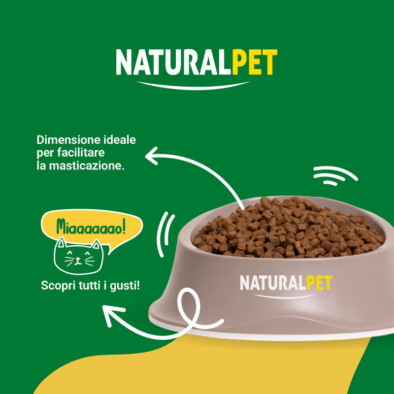 Naturalpet Cat Sterilised ricco in Tacchino 1,5kg