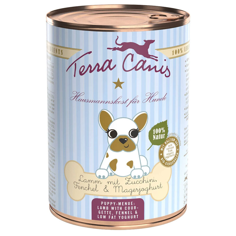 Terra Canis Dog Puppy Agnello con Zucchino, Finocchio e Yogurt magro 400 gr