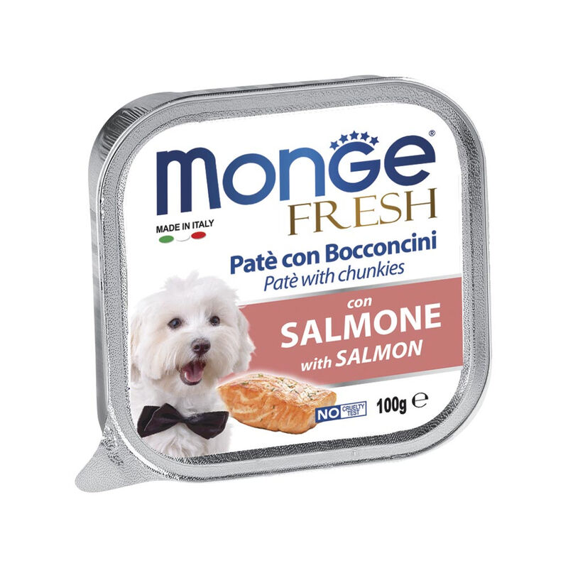 Monge Fresh per cani adulti Paté con Bocconcini con Salmone 100 gr